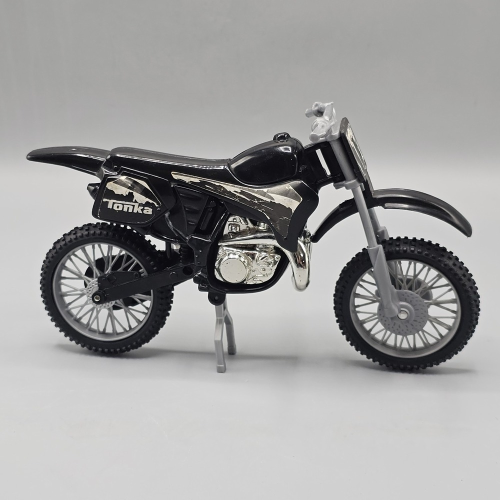 Vintage Tonka Plastic Motorcross Toy Black Dirtbike Motorcycle 80s 90s